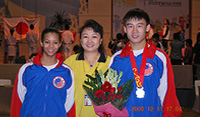 Katherine, Sifu and Colvin at the Jr World championship in Bali, Indonesia.